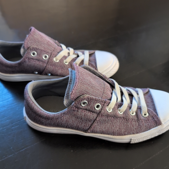 Purple Converse Chuck Taylor All Star Women's Low Top Slip On Sneakers - Picture 5 of 10